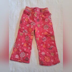 Deux par deux girls size 18 months pink corduroy lined pants, soft waisted, EUC